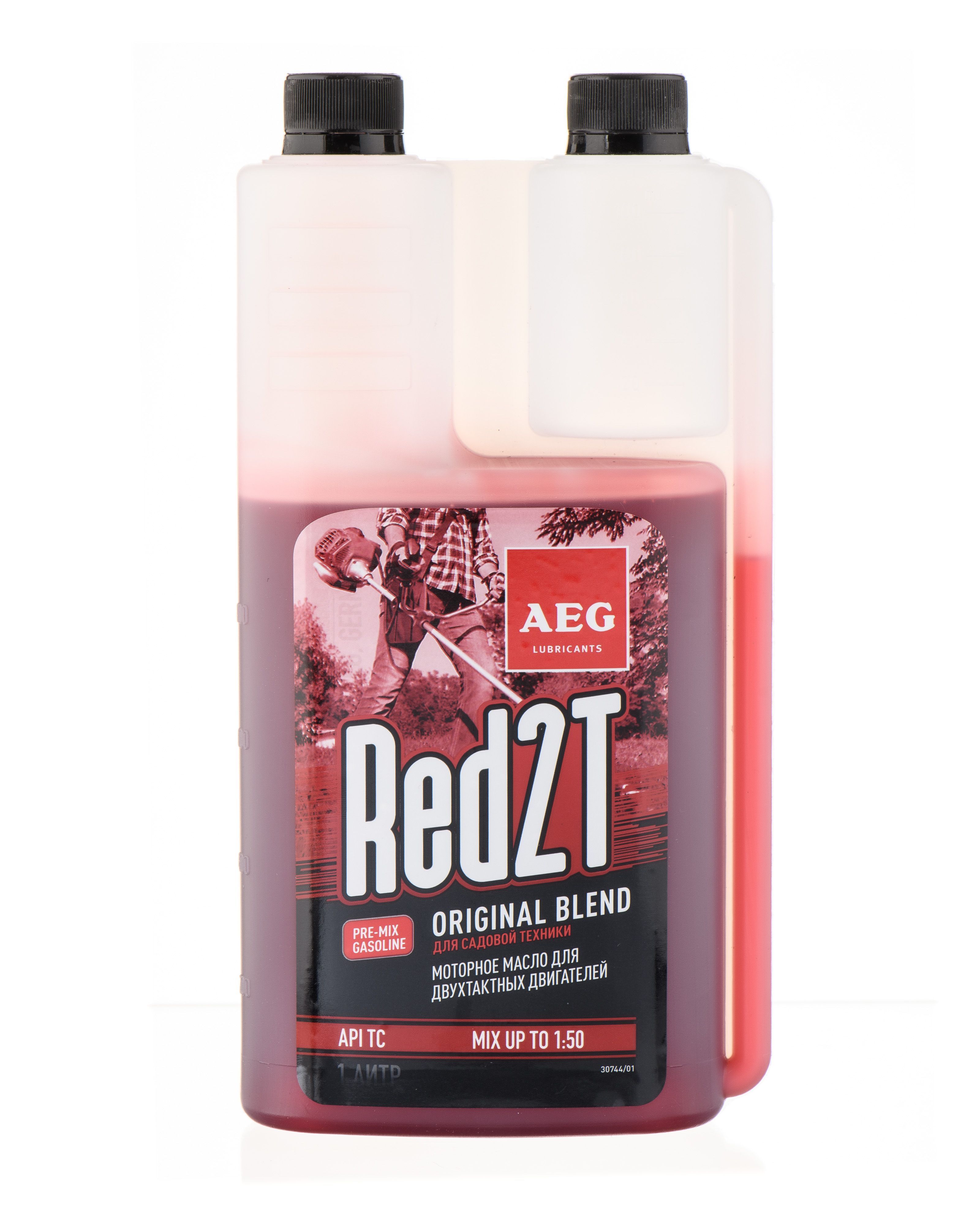 AEG RED 2T Motor Oil API TC Масло 2Т мин. Дозатор.1л